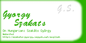 gyorgy szakats business card